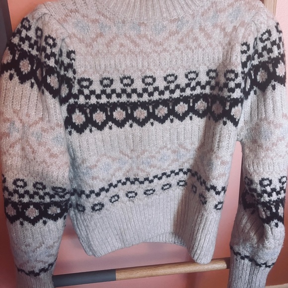 ASTR the Label Maria Beige Fair Isle Sweater Swedish Sweater Size Small - Picture 7 of 10